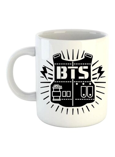 Print BTS Printed Coffee Mug White/Black Standard