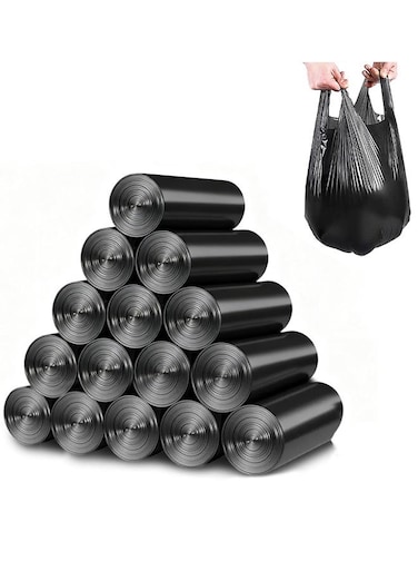 Trash Bags,300 Counts Thicken Value 4 Gallon Trash Bag,Breakpoints, 46x60cm