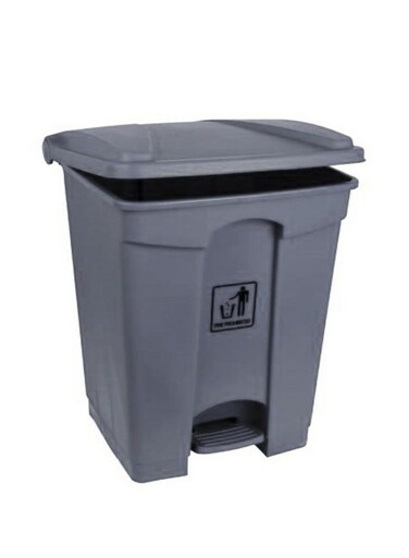 Step Trash Bin   Plastic Matte Finish   Functional Waste &amp; Garbage Waste Bin   Suitable For Homes, Villas, Large Areas &amp; Communal Spaces   45 Liters Grey