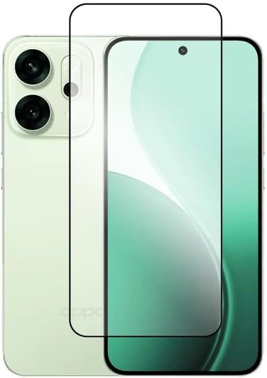 Screen Protector Designed for Oppo Reno14 F, Full Glue, Bubble Free, Anti-Scratch, Anti-Fingerprint, 9H Hardness 3D Curved Edge Tempered Glass Screen Protector for Reno 14F