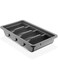 Gastroplast Cutlery Box Tray with 4 Compartments - Grey Polypropylene BPA-Free