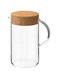 Ikea Pitcher with Lid, 8.66 x 7.09 x 4.72 inches, Clear Glass