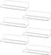 Sooyee 6 Pack Floating Shelves - 15 Inch Clear Acrylic Wall Mounted Display Shelves