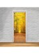 Bpa 3D Fallen Leaves Pattern Door Sticker, 30.3-Inch Width x 78.7-Inch Height