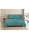 COLLECTION TEAL BLUE Flat Sheet with Single Pillow Case 160x240 cm