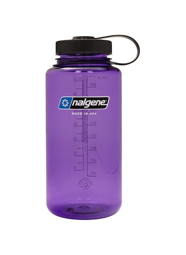 Nalgene Sustain Tritan BPA-Free Water Bottle Made with Material Derived from 50% Plastic Waste, 32 OZ, Wide Mouth, Purple