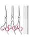 TINMARDA Professional Dog Grooming Scissors Kit with Safety Round Tips, Sharp and Durable Titanium Coated Pet Grooming Shears for Dog Cat