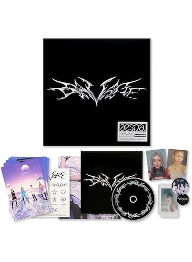 aespa - 1st Mini Album [SAVAGE] (SYNK DIVE Ver.) Photobook + CD-R + Folded Poster + Postcard + Sticker + Lenticular Card + Photo Card + 2 Pin Button Badges + 4 Extra Photocards