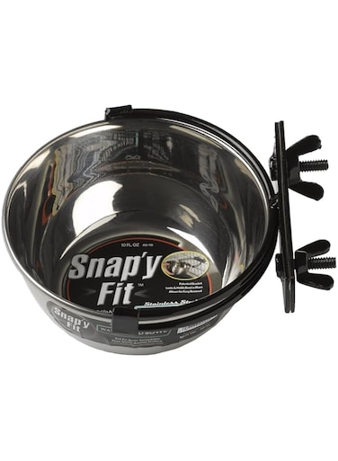MidWest Snapy Fit Stainless Steel Bowl, Silver, 10 oz, 1621