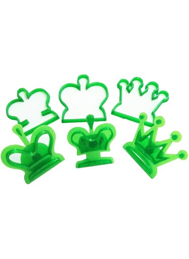 OHM Crown Cookie Fondant Cutters SUGARCRAFT Cake Decorating Tool Drawing Stencil Painting Stencil Set