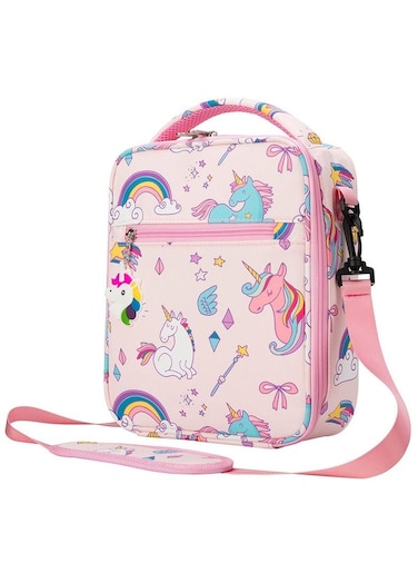 Lovely Pink Unicorn Kids Insulated Lunch Bags For School Kids Children Cooler Bag