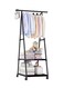 Triangle Coat Rack With Wheels Black