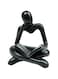 Benting Resin Statue Thinker Style Decoration Abstract Sculptures Collectible Figurines for Home Decor Modern Office Shelf Desktop (Black)