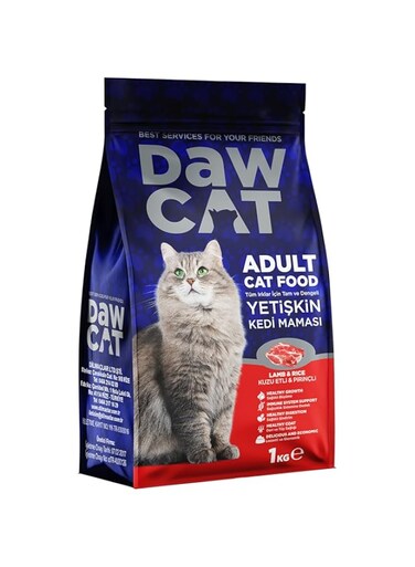 DawCat Adult Cat Food With Lamb Pieces 1 Kg