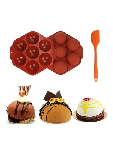 2 Pack Hot Chocolate Bomb Molds Semi Sphere 6 Holes Silicone Mold for Baking Cake DIY, Candy, Pudding, Jelly Moulds multicolour