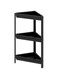 KNP Corner shelf unit, black, 33x33x71 cm - It fits in the smallest of bathrooms, but there&rsquo;s plenty of space on the shelves for all your toiletries from shampoo bottles to soap and small items.
