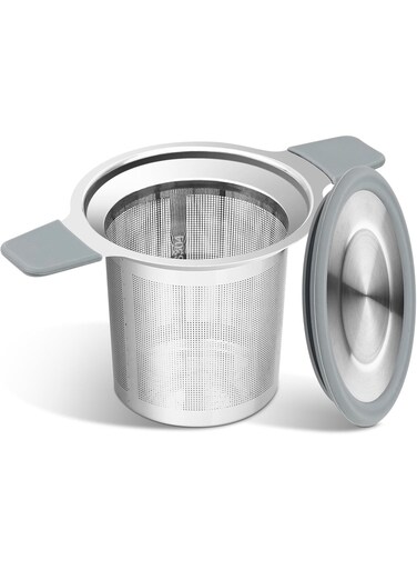 Infuser Strainers, Stainless Steel Loose Leaf Tea Strainer Stepper with Heat Proof Double Handles, Extra Fine Mesh Ball Infusers, Diffuser Holder Filter for Mugs