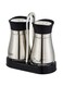 Lonimia Salt and Pepper Shakers, Stainless Steel and Glass Bottle, Set of 2
