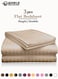 3 Piece Luxury Cream Striped Bed Sheet Set with 1 Flat Sheet and 2 Pillowcases for Hotel and Home Crafted from Ultra Soft and Breathable Microfiber for Year-Round Comfort, (Single/Double)