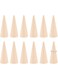 FINGERINSPIRE 12 Pcs Wood Cone Ring Holder Wooden Finger Ring Display Stands 1.18x3 inch Cone Shape Ring Displays Jewelry Ring Storage Rack Ring Organizer for Retail, Counter Top, Trade Show