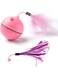 Mumoo Bear Interactive Cat Toy Ball With Colorful Feather Smart Pet Toy Self Rotation Rolling Ball Usb Rechargeable Built-In Led Light For Cat Kitty Exercise Chase Play