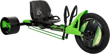 Huffy Green Machine 16-Inch Drift Trike, Sleek Ergonomic Design, Adjustable Seat, Drift Trike For Kids Age 5-8, Max Weight 80Lbs, Coaster Brake