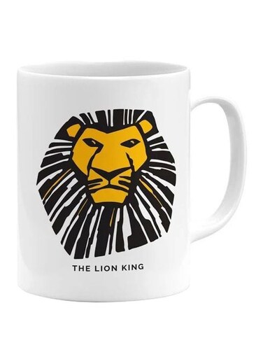 Lion King Printed Coffee Mug White/Black/Yellow