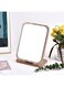 MAKINGTEC Vanity Makeup Mirror with Natural Bamboo Stand, Fold Down Desk Makeup Mirror with Stand Wooden Desktop Mirror Folding Table Desk Countertop Mirror