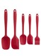 5-Piece Silicone Spatula Set Red