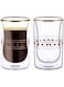 BLACKSTONE DG895 Double Wall Glass Tumbler (100ml, Set of 2 Pieces)