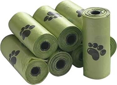 Rayyan Dog Poop Bags,Biodegradable,Dog Poop Bags Replacement,Pet Waste Bags,Dog Camping Gear,Poop Bags for Dogs,Leak Proof Dog Waste Bags and Extra Thick Waste Bag Refill Rolls for Dogs(Green,8 Rolls)