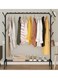 Rack, Clothing Garment Rack Metal Double Rail Hanging Clothes Storage Shelf for Boxes Shoes Boots Commercial Grade Multi-Purpose Entryway Shelving Unit for Home Office Bedroom