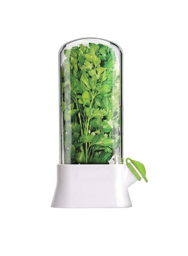 Saver for Refrigerator Herb Keeper Herb Storage Containers Herb Saver Pod for Cilantro, Parsley, Asparagus, Keeps Vegetables for 2-3 Weeks(White)