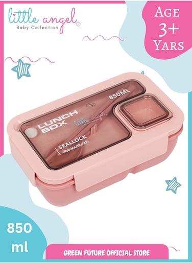 Kids Bento Lunch Box 850ml &ndash; Leak-Proof, Insulated, Eco-Friendly, with Compartments and Utensils &ndash; Ideal for School &amp; Travel