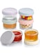 P PIPITA 6 Pcs,2.7 oz Glass Small Condiment with Lids,Salad Dressing To Go Container, Dipping Sauce Cups Set, Leakproof Reusable For Lunch Boxes, Picnics And Travel