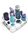YouCopia BottleStand Mug and Water Bottle Organizer, Holds 8 Bottles or Travel Mugs, Kitchen Cabinet Storage Rack, for Sports Bottles, Reusable Water Bottles, and Travel Mugs, White- 50068