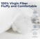 INFINI HOMES Soft 100% Virgin Fibre White Cushion for Home Living Room Bedroom &amp; Luxury Hotel (30 X 50, Pack of 2)