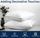 INFINI HOMES Soft 100% Virgin Fibre White Cushion for Home Living Room Bedroom &amp; Luxury Hotel (30 X 50, Pack of 2)