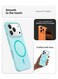 Mobcos iPhone 17 Pro Max Sky Blue Elite Ring Premium Silicone MagSafe Case for iPhone   Silky Soft Touch   Military-Grade Shockproof Protection   Strong Magnetic Compatibility   Luxury Slim Cover