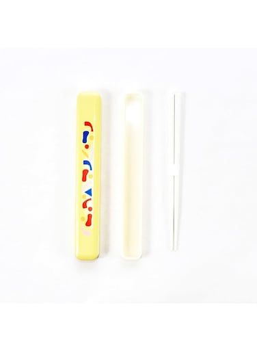 TAKENAKA POKETO x Limited Model, Pool color, Perfect for Lunch Bento Time, Made in Japan ((POKETO Chopsticks and case (Ivory))