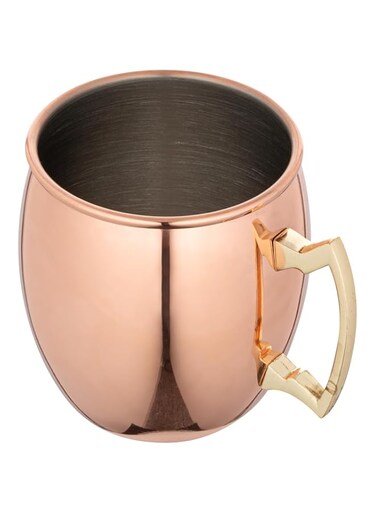 16-Oz Moscow Mule Mug With Handle: Perfect For Bars, Restaurants, And Catered Events - Copper Drink Cups With Silver Stainless Steel Interior Lining For Coffee And Cocktails - 1-Ct - Restaurantware