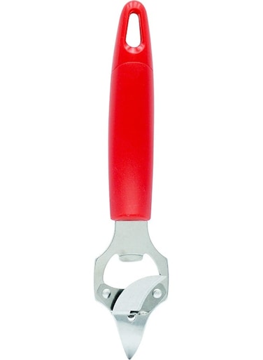 Red Handle Bottle/Can Opener Red/Silver 20cm