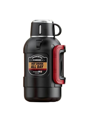 Insulated Thermal Bottle With Cup &acirc;&euro;&ldquo; Large Stainless Steel Sports Water Jug For Camping, Hiking, Gym And Travel, Flask For Men And Women, Hot &amp; Cold Up To 24 Hours 2500ML