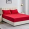 MUSA&Acirc;&reg; 3 Piece Fitted Sheet Set - King Size Red Bedding with 300 Thread Count