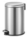 8L Pedal Bin Serene - Silver   Compact Step Round Bin with Soft-Close Lid   Fingerprint-Resistant Finish   Removable Inner Liner   Bag Stabilizer