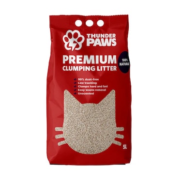 Thunder Paws Advance Care Unscented Clumping Cat Litter-5L