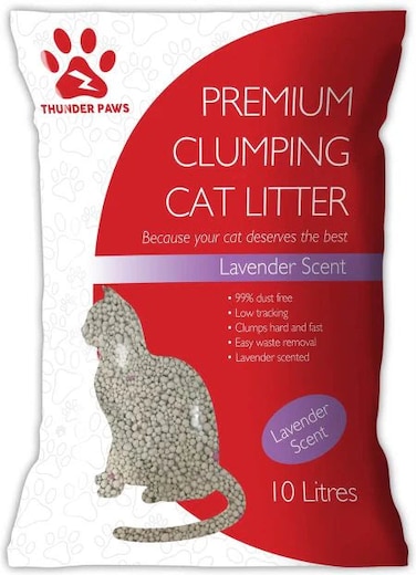 Thunder Paws Advance Care-Clumping Cat Litter 8.45 kg/10 Liters 10L/ Lavender