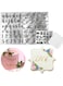 SYOSI Alphabet Cake Stamp Tools, 4 Pcs Alphabet &amp; Numbers Fondant Cake Mold, DIY Cookie Stamp High Heel Sunglasses Fondant Molds for Fondant Biscuit Cake Cookie Mold Baking Tool