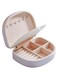STAYOUNG Portable Jewelry Box - PU Leather Portable Mini Travel Jewelry Trays Display Storage Case for Necklaces Bracelets Earrings Rings(Pink)