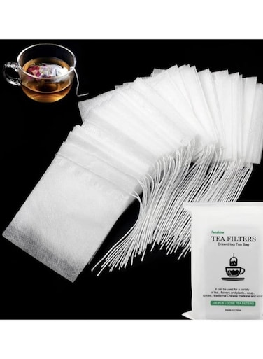 25Pcs Biodegradable Tea Filter Bags,Disposable Tea Filter Bags,Empty Corn Fiber Drawstring Seal Filter Tea Bags for Loose Leaf Teal&iuml;&frac14;&circ;3.54 x 2.75 inch&iuml;&frac14;&permil; (25pcs)
